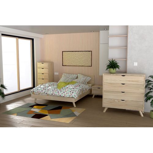 Commode Scandinave En Bois Massif Viking