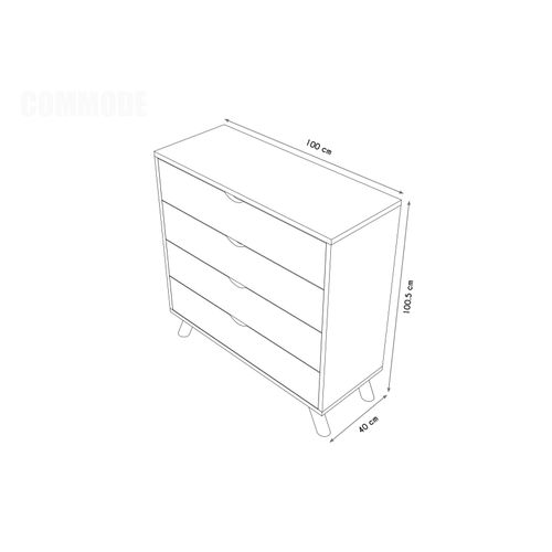 Commode Scandinave En Bois Massif Viking