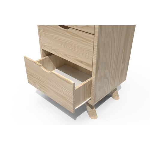 Chiffonnier Scandinave Bois 5 Tiroirs Viking