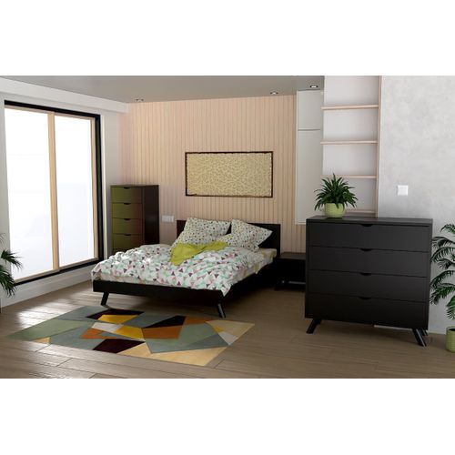 Chiffonnier Scandinave Bois 5 Tiroirs Viking