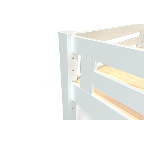 Lit Mezzanine Adulte 140x200 Bois + Échelle Hauteur Réglable Alpage