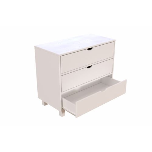 Commode Bois 3 Tiroirs Cube