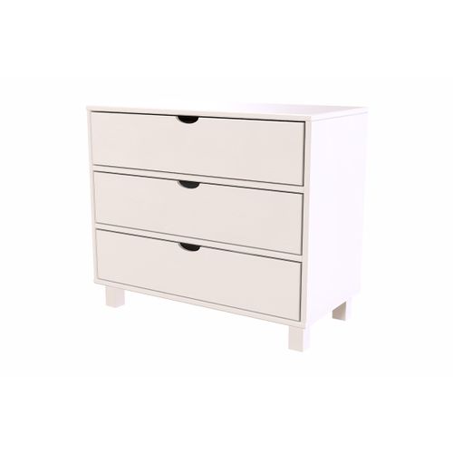 Commode Bois 3 Tiroirs Cube