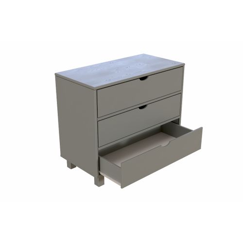 Commode Bois 3 Tiroirs Cube