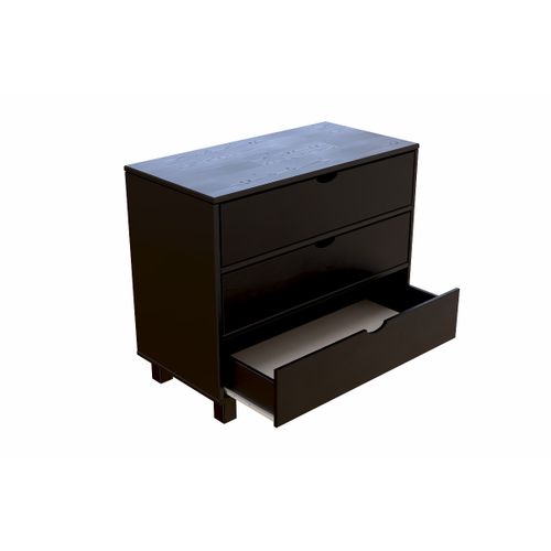 Commode Bois 3 Tiroirs Cube