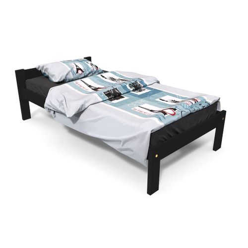 Lit 90x190 Enfant En Bois Hêtre Simply