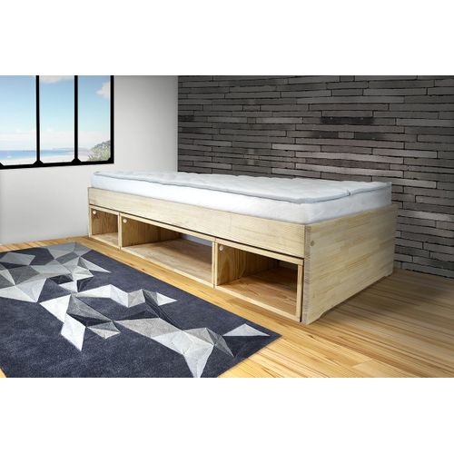Lit Avec Rangement Maël 90x200