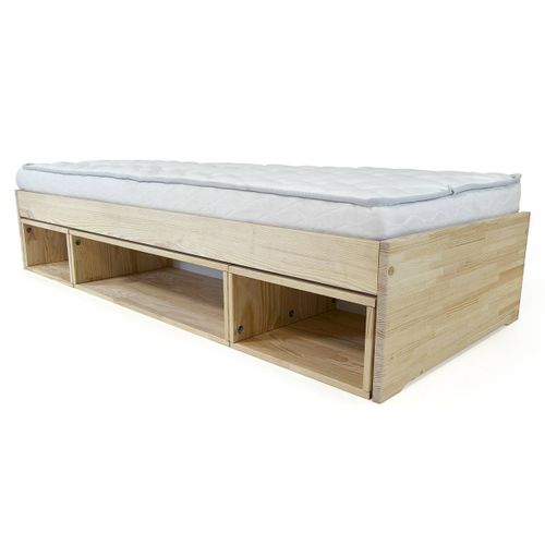 Lit Avec Rangement Maël 90x200