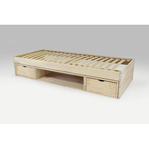 Lit Avec Rangement Maël 90x200