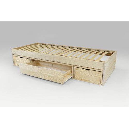 Lit Avec Rangement Maël 90x200