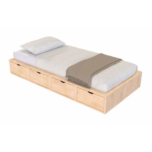 Lit 1 Place Avec Rangement 90x200 Cube