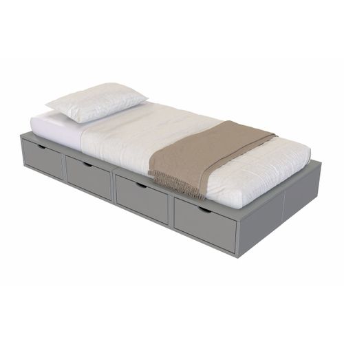 Lit 1 Place Avec Rangement 90x200 Cube