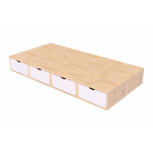 Lit 1 Place Avec Rangement 90x200 Cube