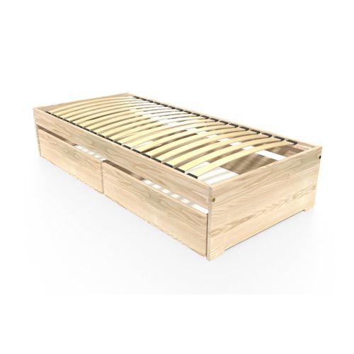 Lit 90x190 Simple Avec Tiroirs De Rangement Malo