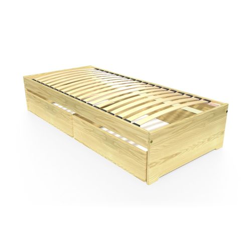 Lit 90x190 Simple Avec Tiroirs De Rangement Malo