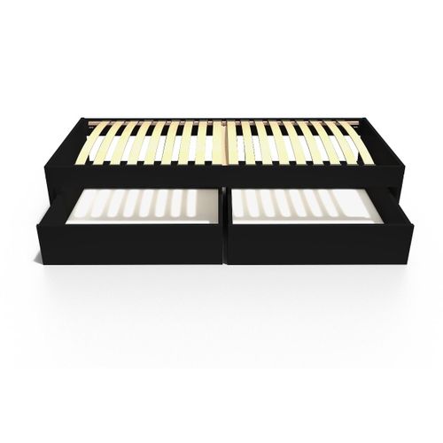 Lit 90x190 Simple Avec Tiroirs De Rangement Malo