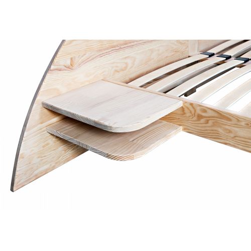 Lit 160x200 2 Places Bois Avec Tête Et Chevets Arc