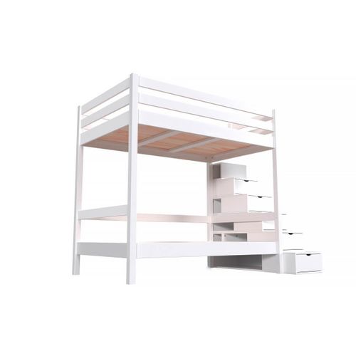 Lit Superposé Avec Rangement Sylvia 120x200 Pour Adultes