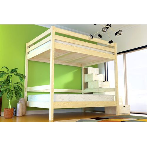 Lit Superposé Avec Rangement Sylvia 140x200