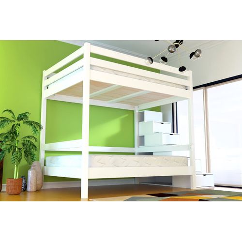 Lit Superposé Avec Rangement Sylvia 140x200