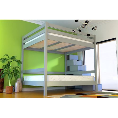 Lit Superposé Avec Rangement Sylvia 160x200