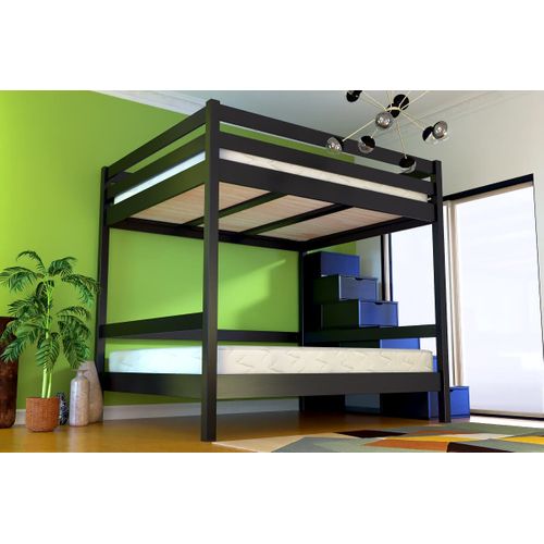 Lit Superposé Avec Rangement Sylvia 160x200