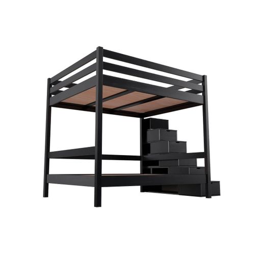 Lit Superposé Avec Rangement Sylvia 160x200