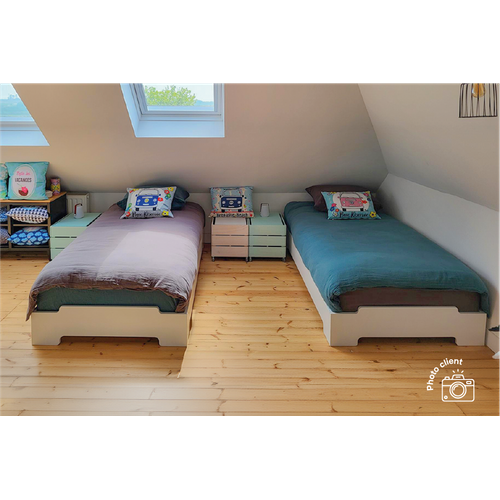 Lit Empilable 80x200 - 1 Place En Bois Massif