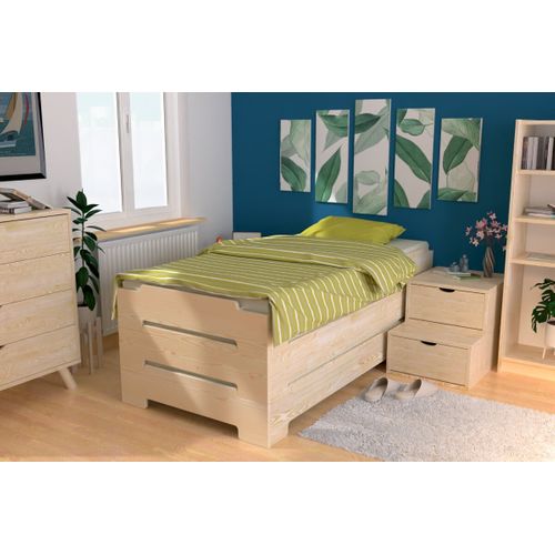 Lit Empilable 90x200 - 1 Place En Bois Massif