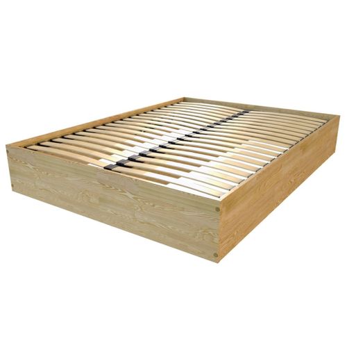 Lit Coffre 2 Places Bois Massif Robuste - 140x190