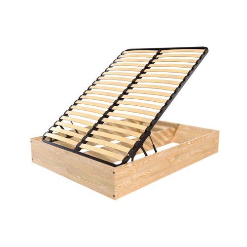 Lit Coffre 2 Places Bois Massif Robuste - 140x200