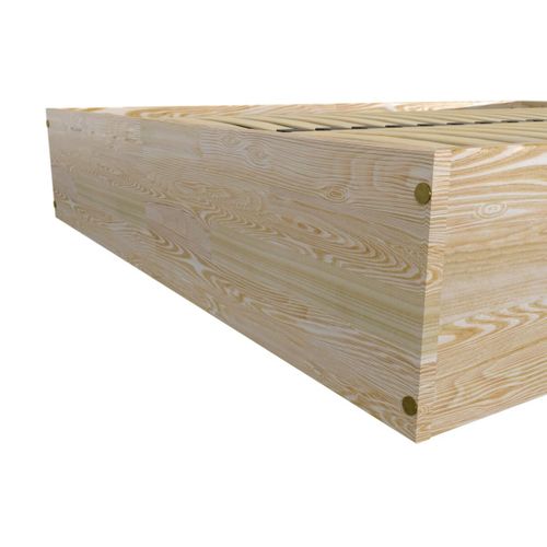 Lit Coffre 2 Places Bois Massif Robuste - 140x200