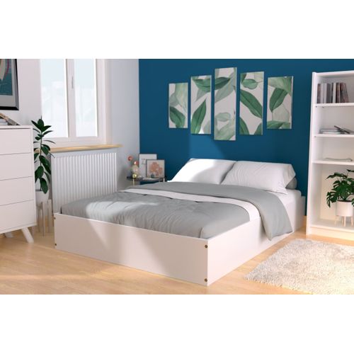 Lit Coffre 2 Places Bois Massif Robuste - 140x200