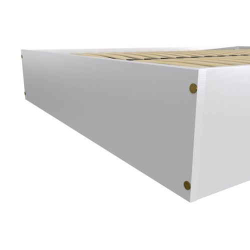 Lit Coffre 2 Places Bois Massif Robuste - 140x200