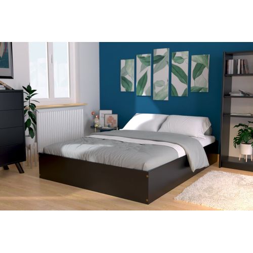 Lit Coffre 2 Places Bois Massif Robuste - 140x200