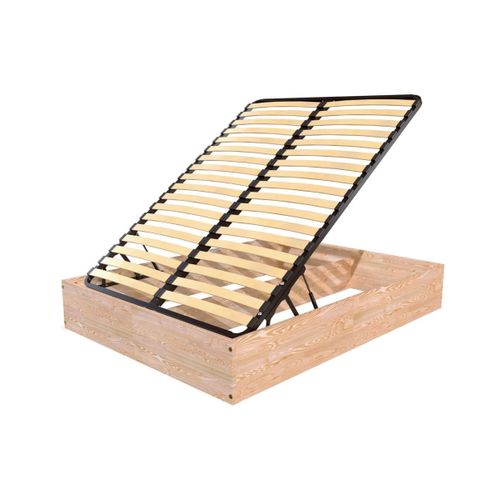 Lit Coffre 2 Places Bois Massif Robuste - 160x200