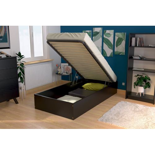 Lit Coffre 90x190 - 1 Place Bois Massif