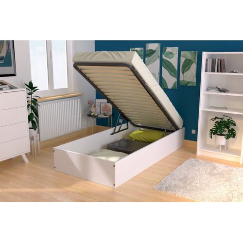 Lit Coffre 90x200 - 1 Place Bois Massif