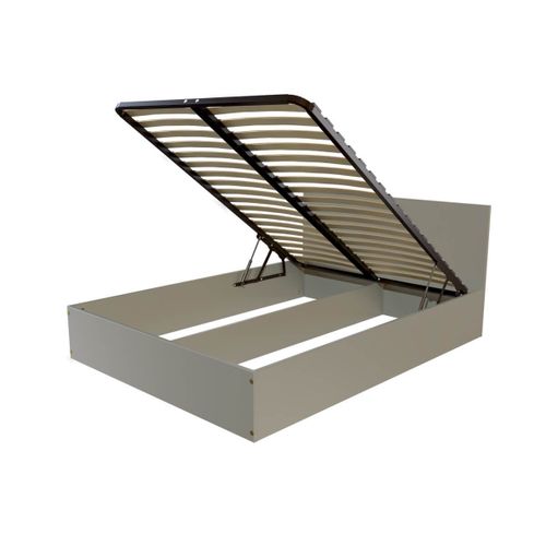 Lit Coffre 2 Places En Bois Avec Tête De Lit - 140x200