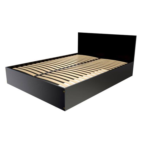 Lit Coffre 2 Places En Bois Avec Tête De Lit - 140x200