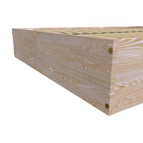 Lit Coffre 2 Places Avec Tête De Lit En Bois - 160x200