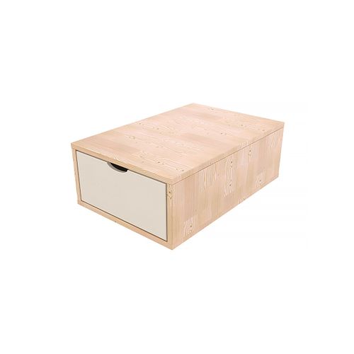 Cube De Rangement Bois 75x50 Cm + Tiroir