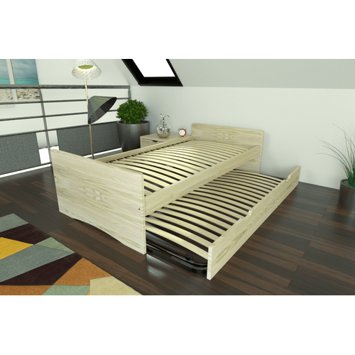 Lit Gigogne 80x200 Abc Pin Massif