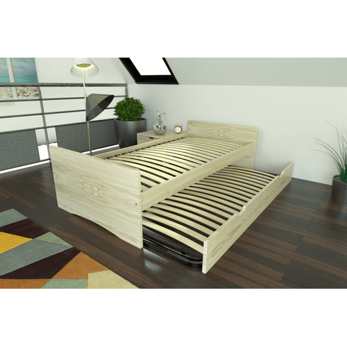 Lit Gigogne 90x200 Abc Pin Massif