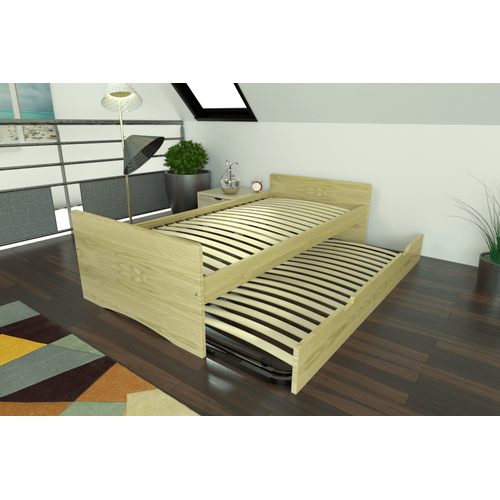 Lit Gigogne 90x200 Abc Pin Massif