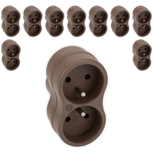 Lot De 10 Biplites Recyclées Éco-conçues - 2x16a - Taupe - Zenitech