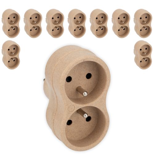 Lot De 10 Biplites Recyclées Éco-conçues - 2x16a - Beige - Zenitech
