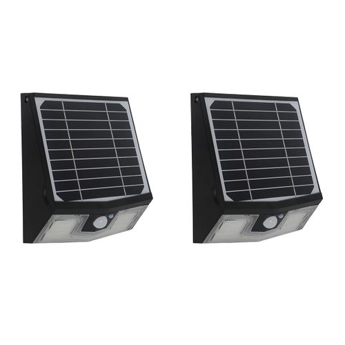 Lot De 2 Appliques Solaires Déportées + Détecteur Mouvement Ip65 - Eos Voltman