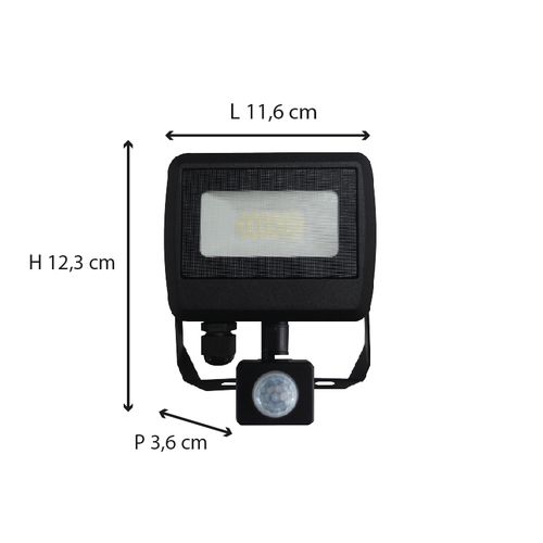 Lot De 2 Projecteurs + Détecteur Mouvement Ip54 1600lm