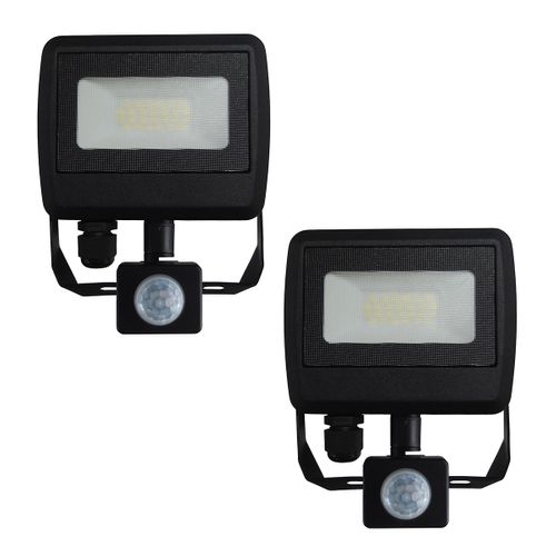 Lot De 2 Projecteurs + Détecteur Mouvement Ip54 1600lm